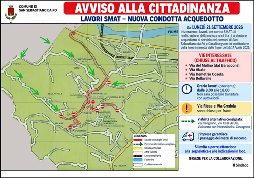 Saronsella chiusure strade per lavori alla condotta idrica